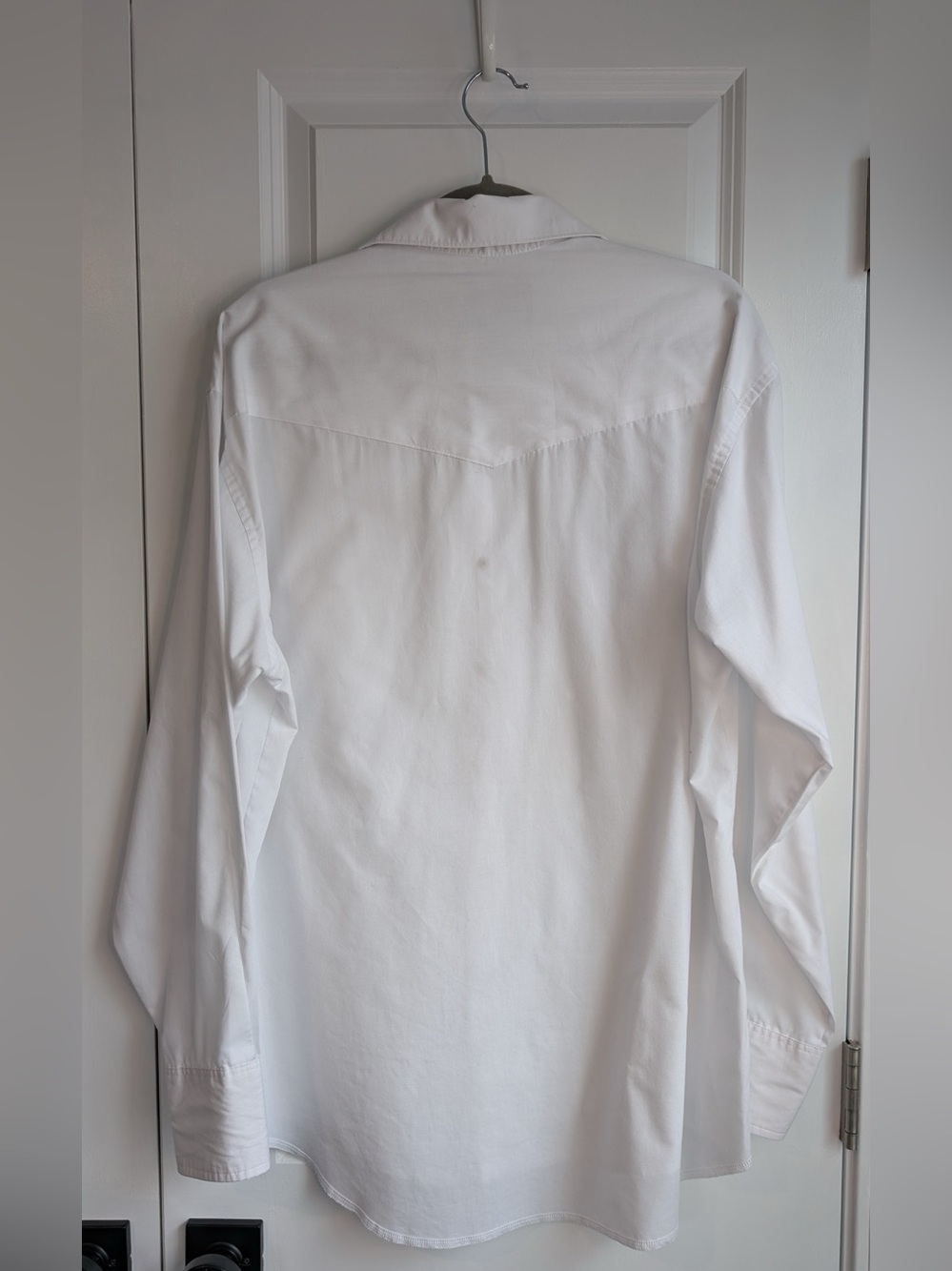 Vintage Wrangler Men's White Pearl Snap Button Down Shirt Size 16.5-35/Large - Picture 4 of 11